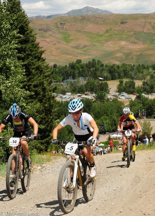 Judy Freeman (Crank Bros) climbs on lap two