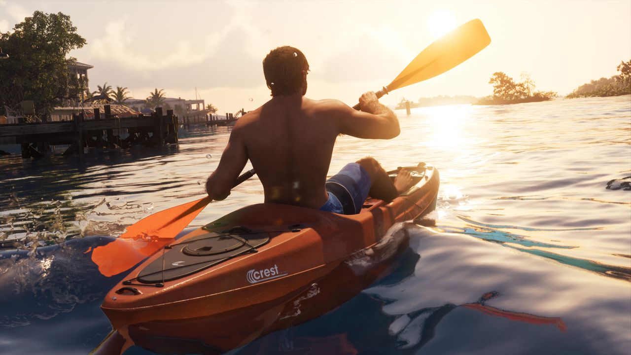Man rowing.