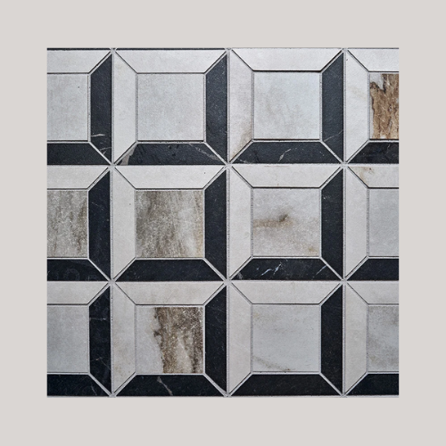 capietra, East Village Porcelain Quadrant Mosaic Oro