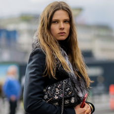 Model wearing tinted moisturiser