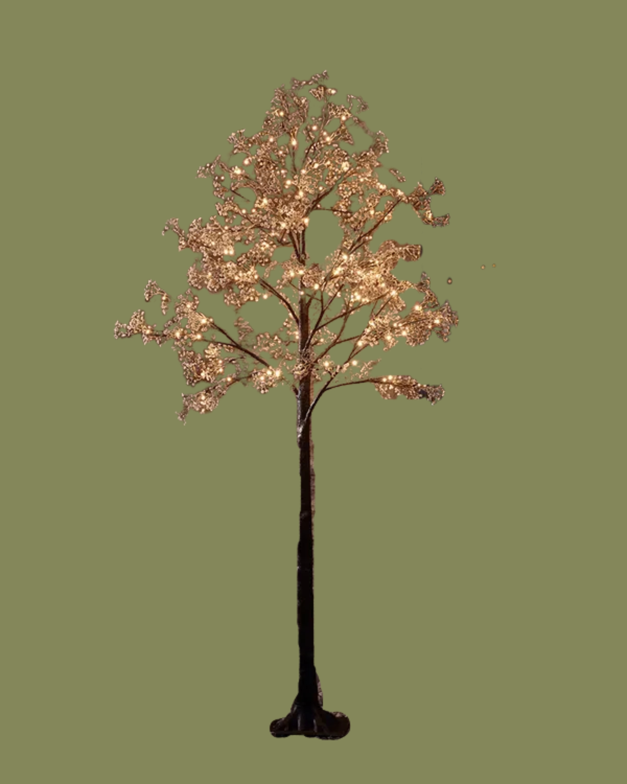 Cox &amp;amp; Cox, Indoor Outdoor Golden Gypsophila Light Up Tree