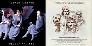 Black Sabbath's Heaven and Hell and right, the 'slightly heroic' illustration