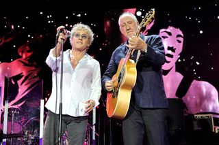 Pete Townshend and Roger Daltrey onstage