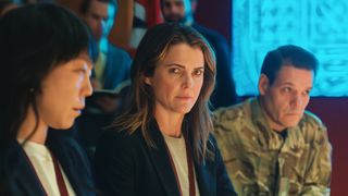 (L to R) Ali Ahn as Eidra Park, Keri Russell as Kate Wyler in episode 203 of The Diplomat. 