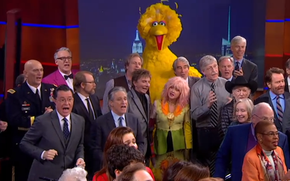 Bill Clinton, Neil deGrasse Tyson, James Franco join Stephen Colbert to sing 'We'll Meet Again' instead of 'goodbye'