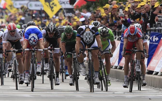 A closely fought sprint in Lille went to Marcel Kittel