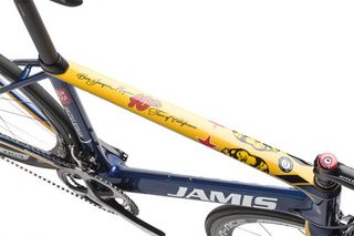 The bike's paint job pays homage to Ben Jacques Maynes and the Tour of California.