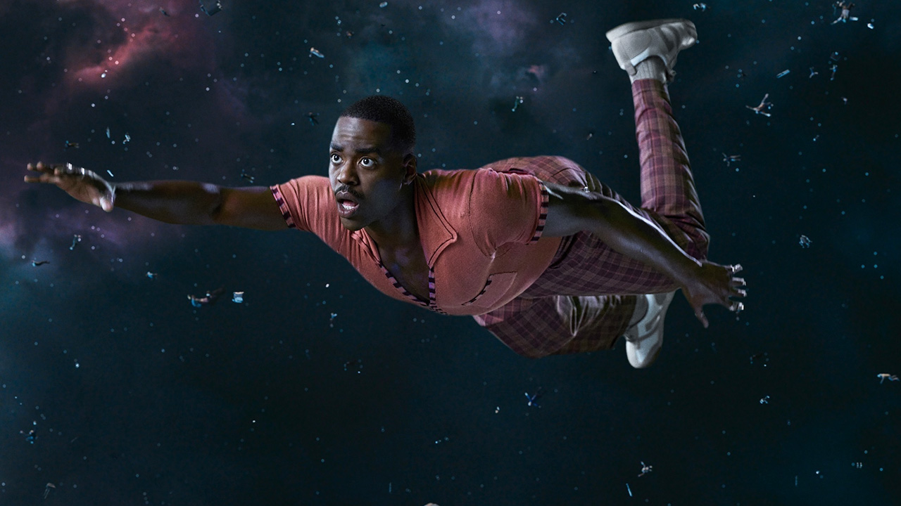 The 15th Doctor floating in space in Doctor Who season 2 episode 6