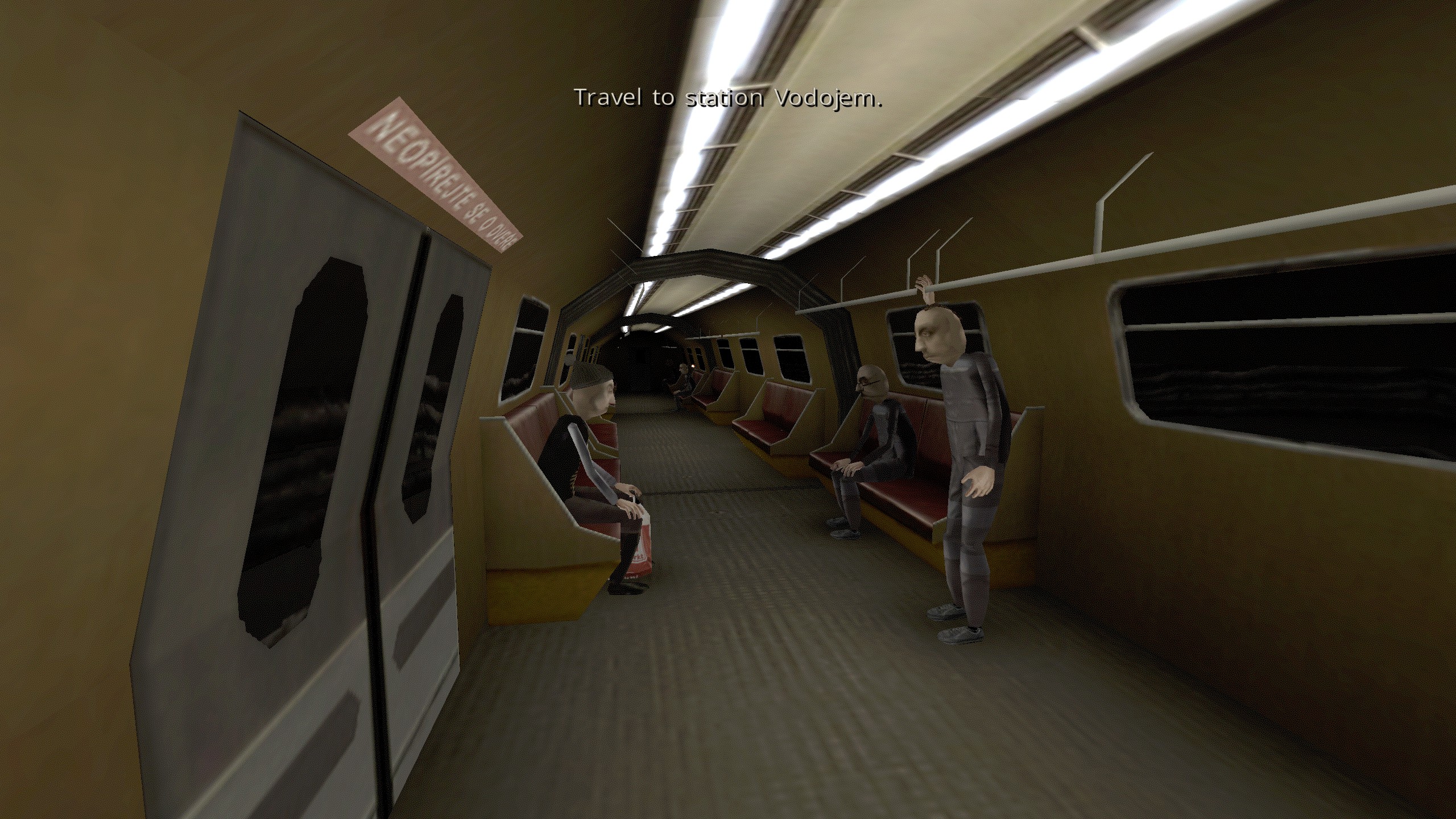 Brno Transit view of inside of train