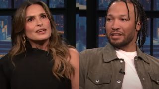 Mariska Hargitay and Jalen Brunson split images