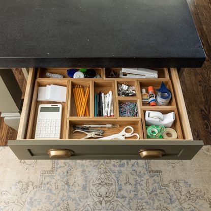 junk drawer in kitchen organizing tips