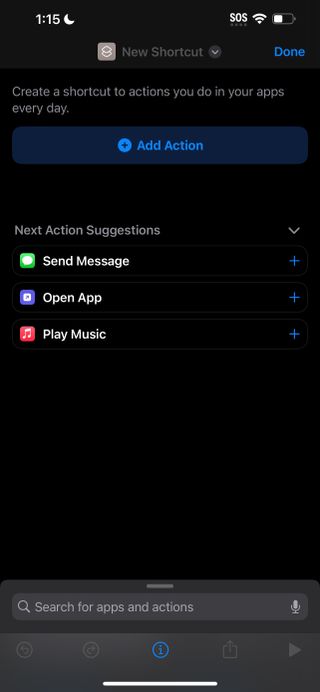 Add Action in iOS