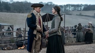 Jamie tells Claire he loves her before going to the battlefield.