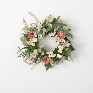 Artificial Mixed Flower Mini Wreath