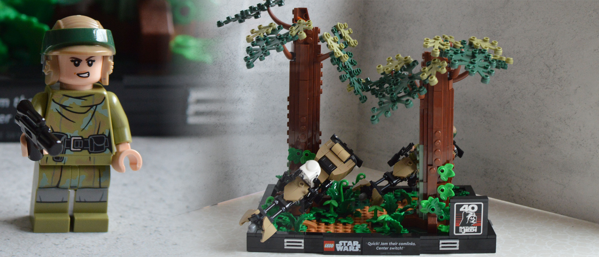ekstremister Stor eg Modernisering Lego Star Wars Endor Speeder Chase Diorama review | Space