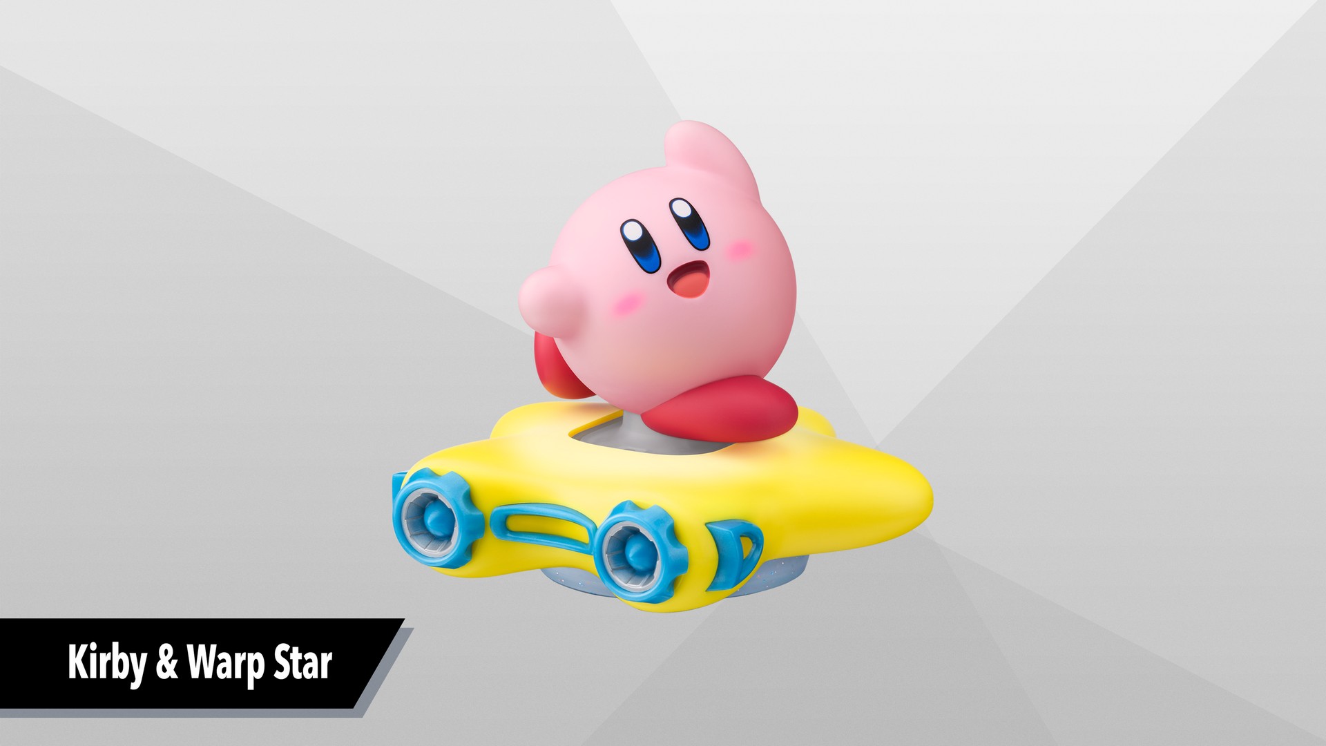 An official image of the Kirby &amp;amp; Warp Star amiibo for Kirby Air Riders