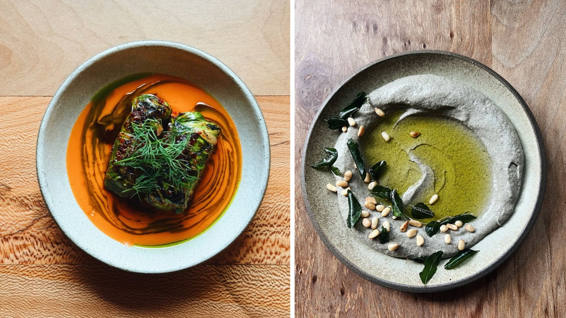 an image of two dishes (vegan) at Bubala restaurant in London
