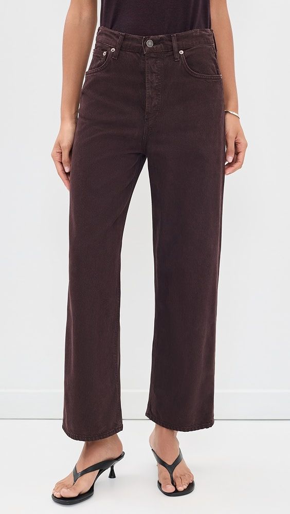 Ren Wide Rigid Jeans - Sloe Berry