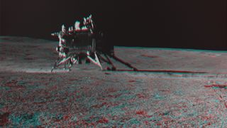 a lander on the lunar surface