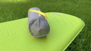 Thermarest Vesper 32 quilt on a sleeping pad