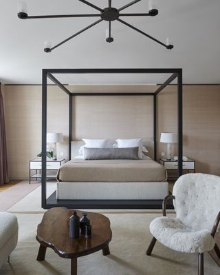 black bedroom ideas four poster bed