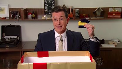 Stephen Colbert has some birthday presents for Donald Trump