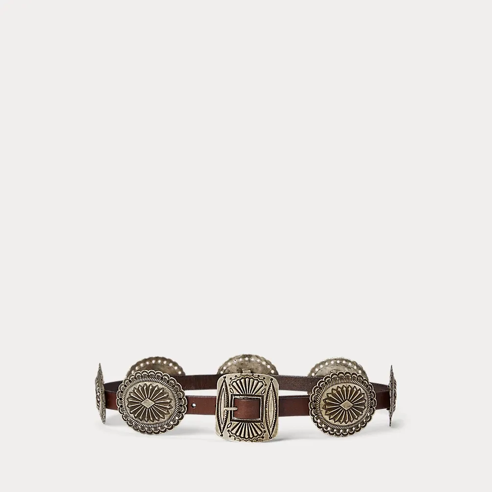 Metal Accent Leather Belt