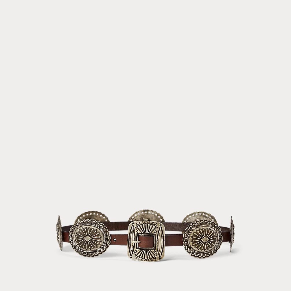 Metal Accent Leather Belt