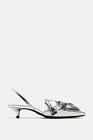 silver shoes zara