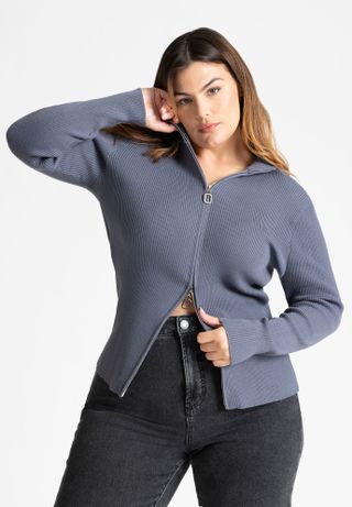 Two Way Zipper Sweater