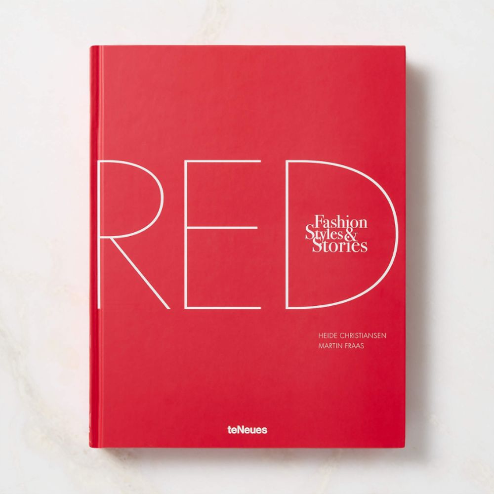 Red coffee table book