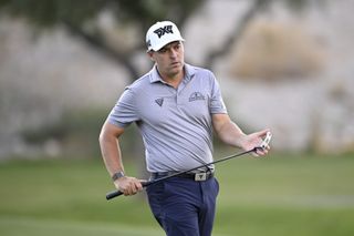 Justin Lower steps in to make a putt at the 2024 Shriners Children's Open