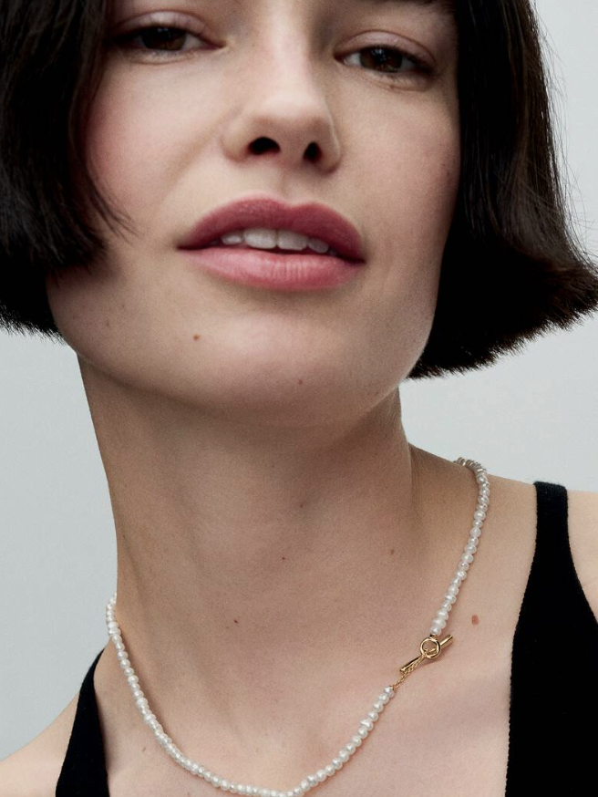 Pandora, Treated Freshwater Cultured Pearls T-bar Collier Necklace