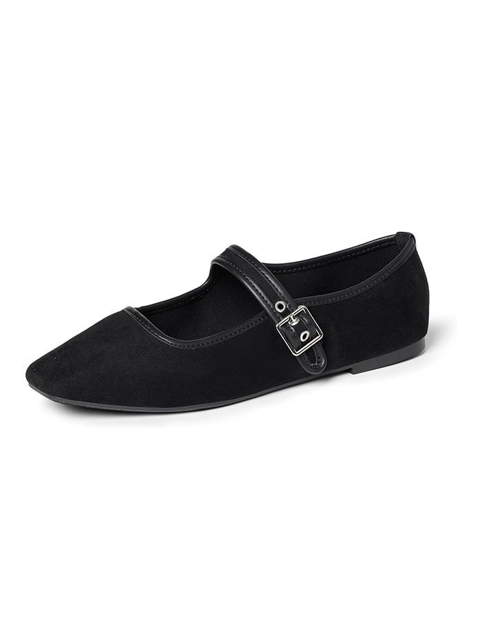 The Drop Women&#039;s Levina Flat, Black Microsuede, 8.5