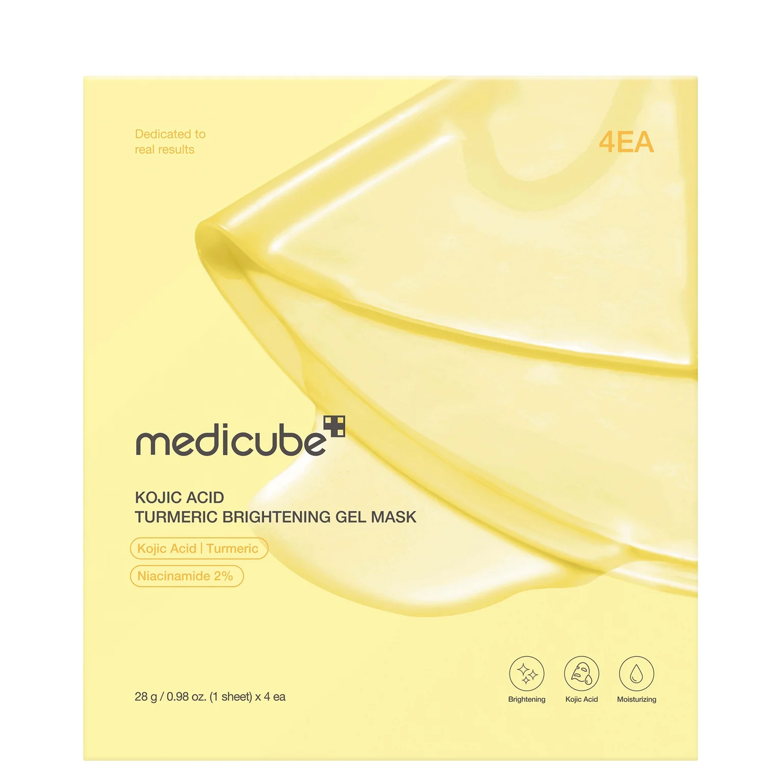 Medicube Kojic Acid Turmeric Brightening Gel Mask(28g*4pcs)