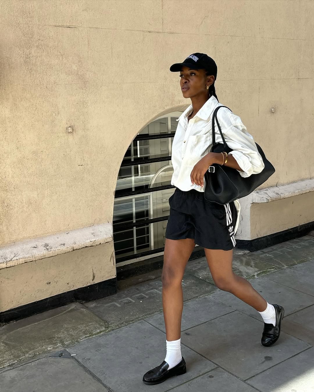 Georgia wearing sports shorts