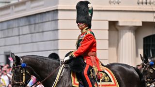 Prince Charles, Prince of Wales is seen during Trooping the Colour on June 02, 2022