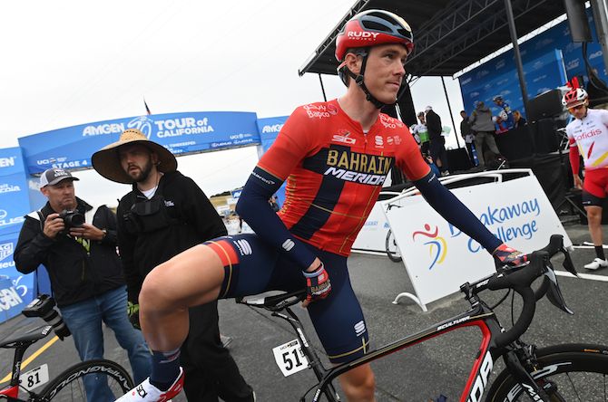 Bahrain-Merida's Rohan Dennis ahead of the start of stage 4 of the 2019 Tour of California