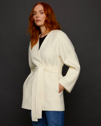 jigsaw double face wrap coat
