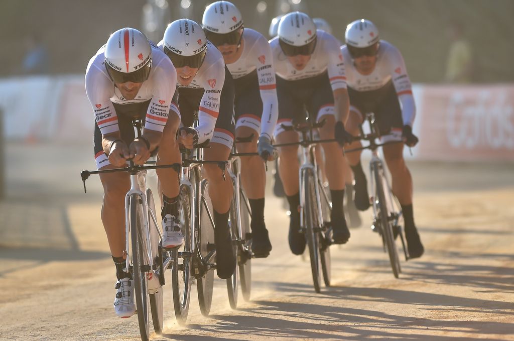 Fabian Cancellara leading Trek
