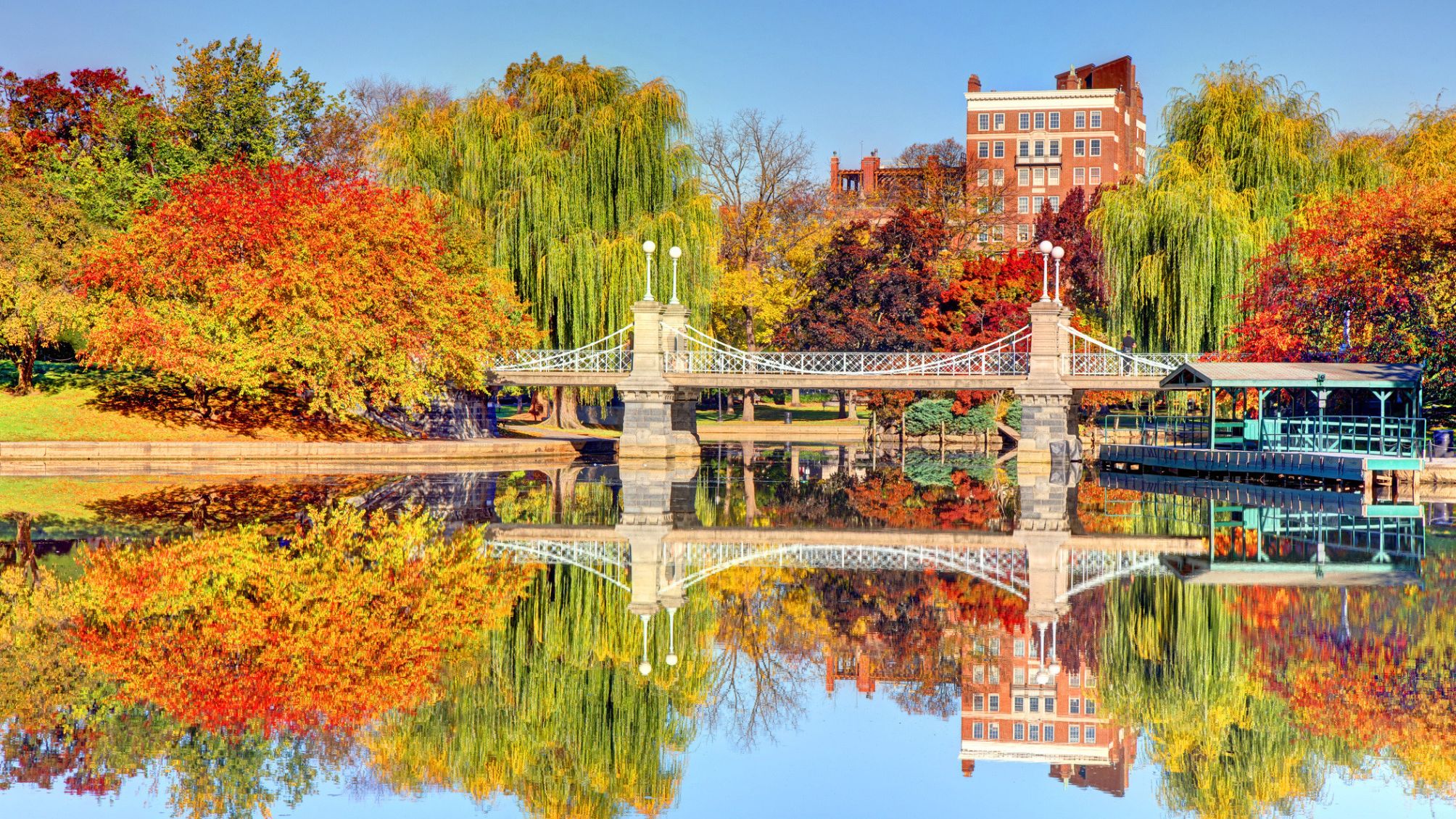 Boston Public Garden, is a large park in the heart of Boston, Massachusetts, adjacent to Boston Common.