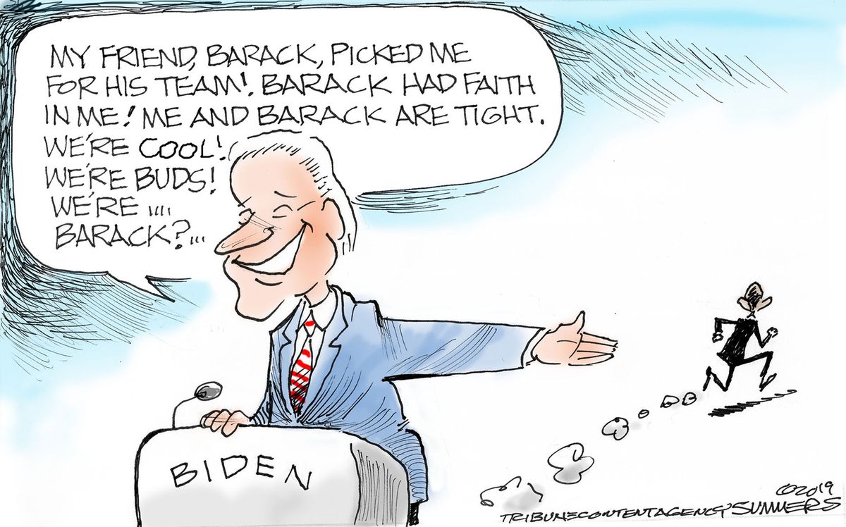 Political Cartoon U.S. Joe Biden Campaign 2020 Election Obama ...