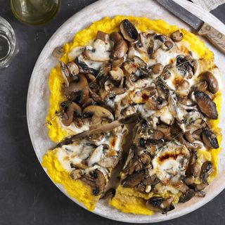 Wild Mushroom and Parmesan Polenta "Pizza"