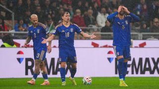 Nicolo Barella in action for Italy during FIFA World Cup 2026 Qualifying