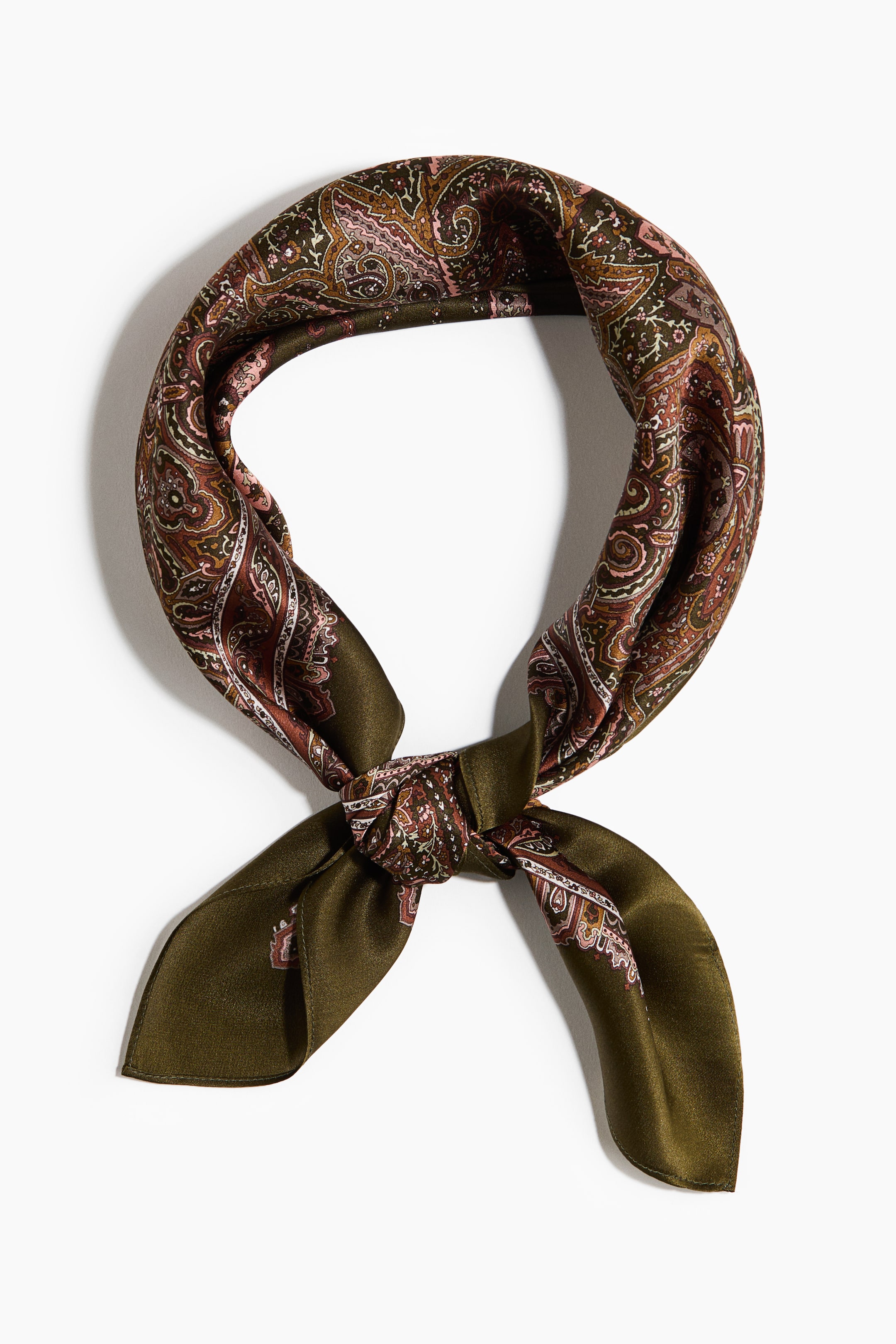 Printed Silk Scarf - Beige/leopard Print