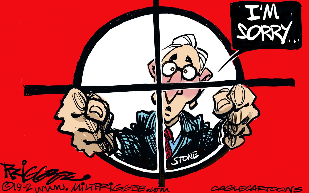 Political&amp;amp;nbsp;Cartoon&amp;amp;nbsp;U.S. Roger Stone Russia Investigation Apology Judge