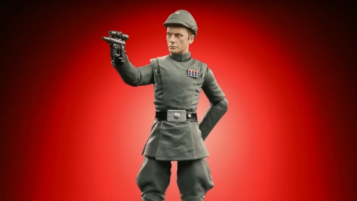 Star Wars The Vintage Collection Admiral Piett action figure on a red background