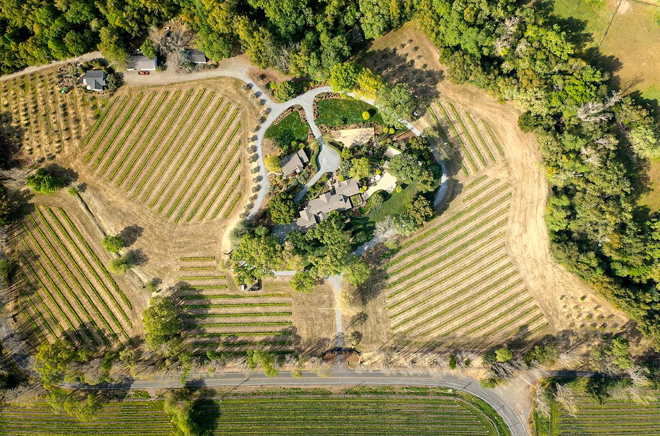 Two Creeks farm vineyard estate listed for sale by Sotheby's.