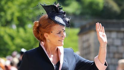 Sarah Ferguson, Duchess of York, attends the Duke and Duchess of Sussex's wedding in 2018