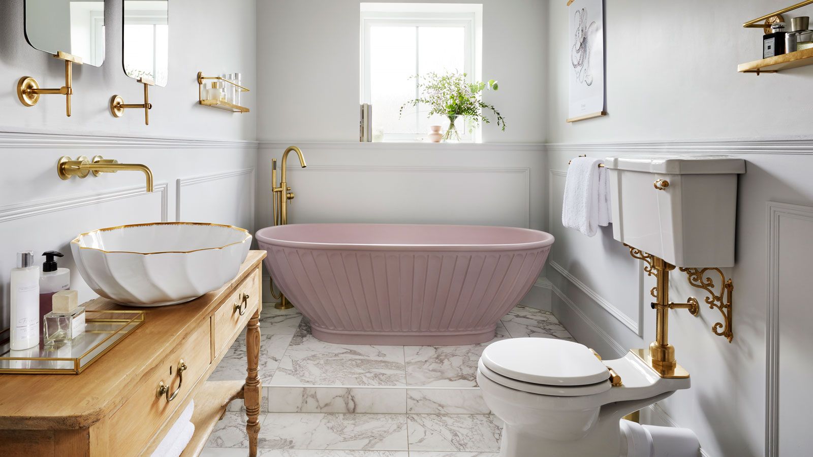 See Joanna Gaines’ small bathroom trick that uses big lights Real Homes